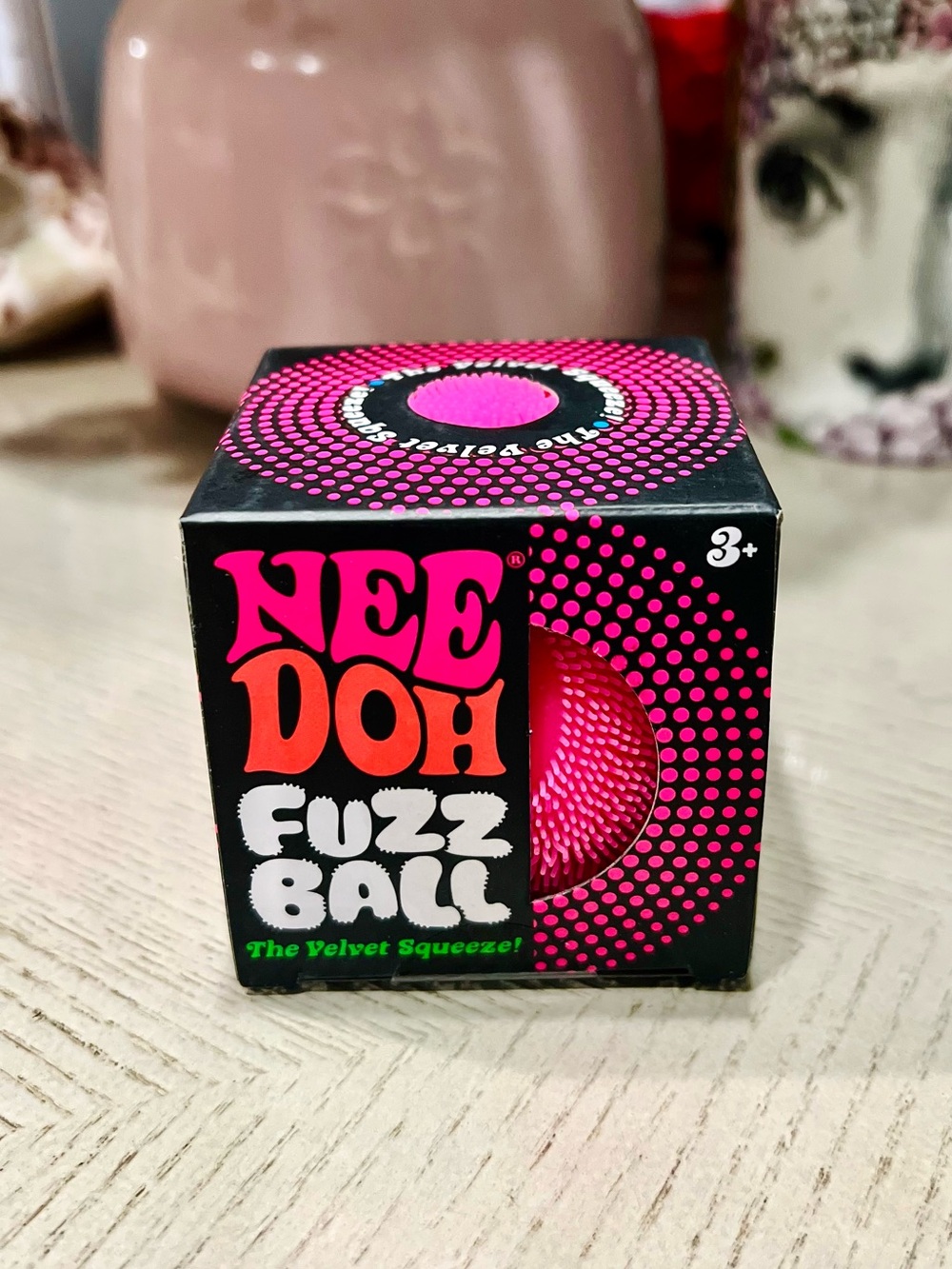 NeeDoh Fuzz Ball The Velvet Squeeze - Pink AUTHENTIC
